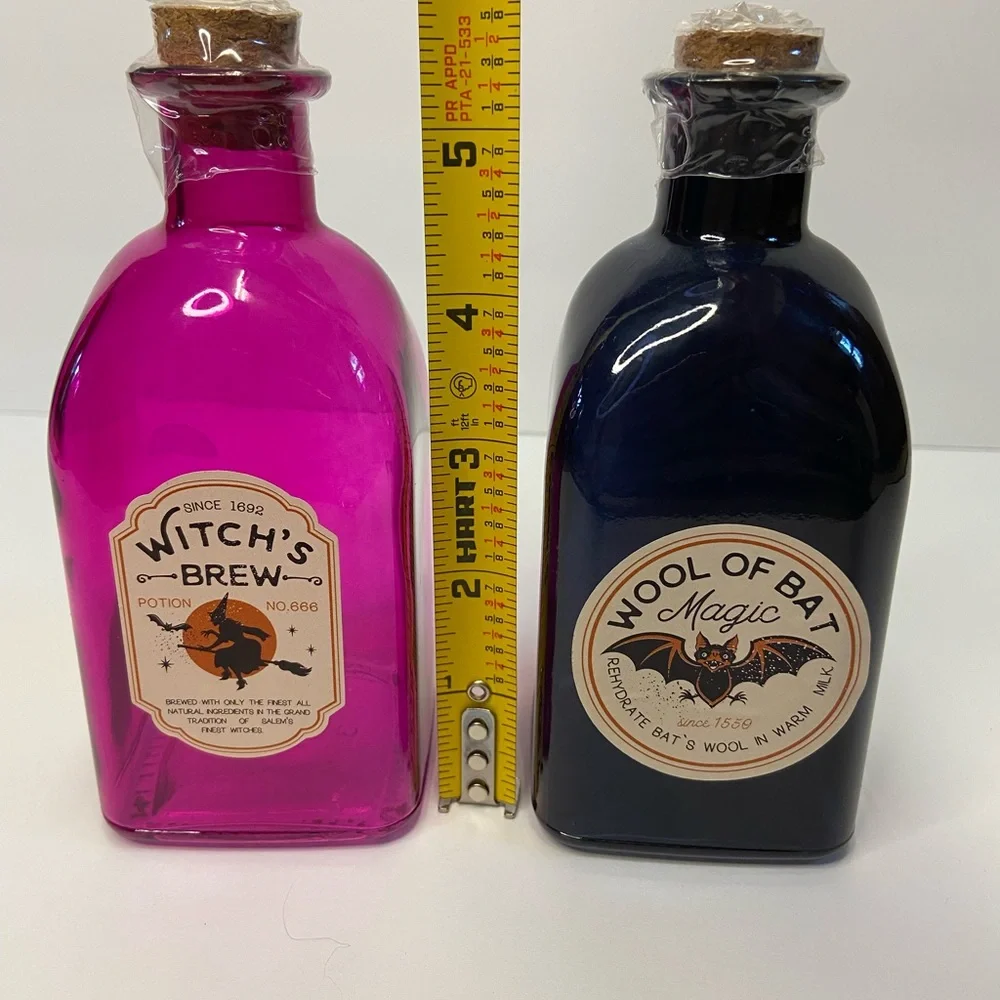 NEW Target Halloween Potion Bottles Wool of Bat Magic Witches Brew Decor Only
